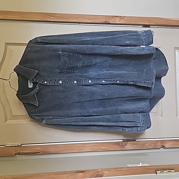 J. Crew Other - Men's J Crew distressed and worn in long sleeve corduroy shirt size large tall